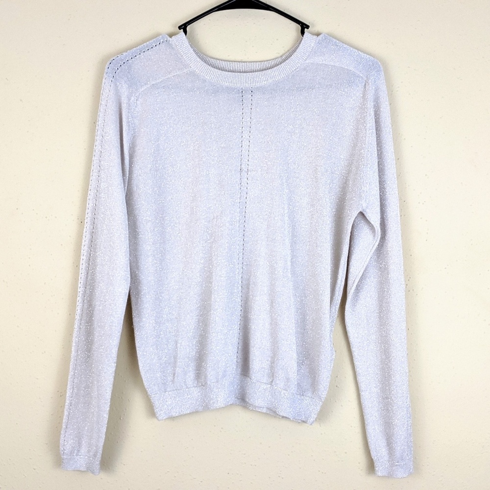 Topshop Shimmery Pullover Semi Sheer 8
